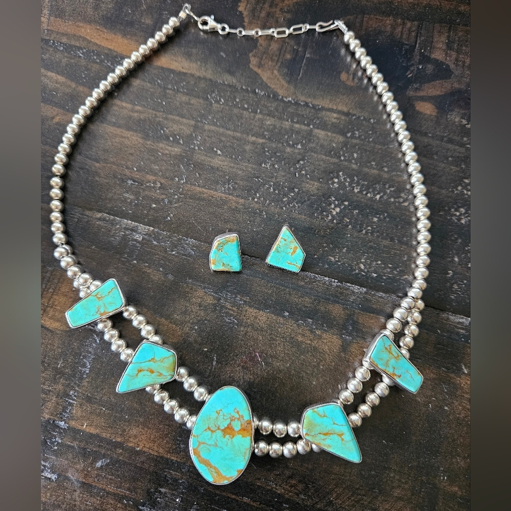 Native American Royston Turquoise Necklace set